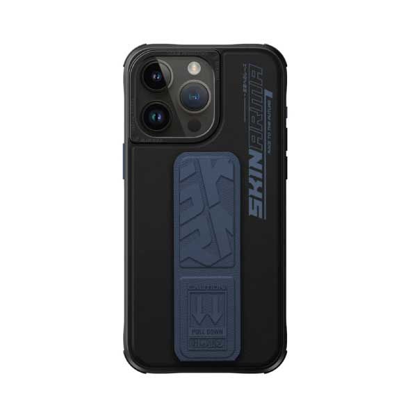 SkinArma iPhone 15 Pro Slate Grip-Stand Case | Blue SkinArma iPhone 15 Pro Slate Grip-Stand Case | Blue
